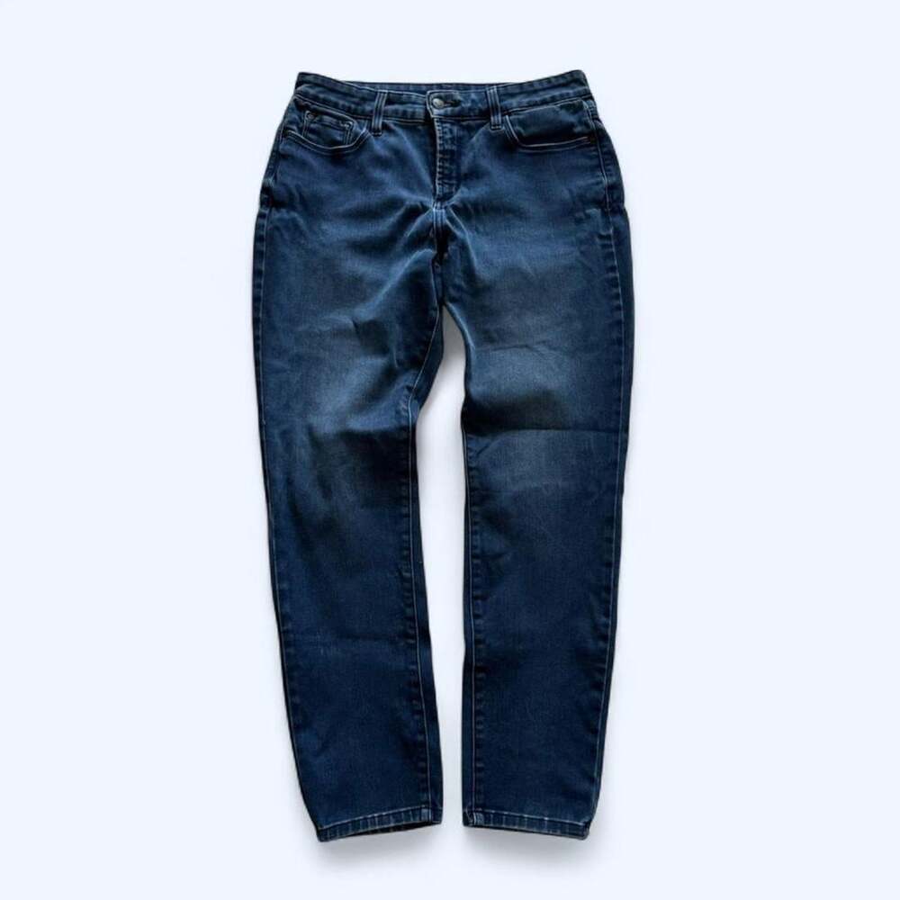 NYDJ Womens Jeans 12P Dark Wash Legging Skinny Stretch Made USA Petite
